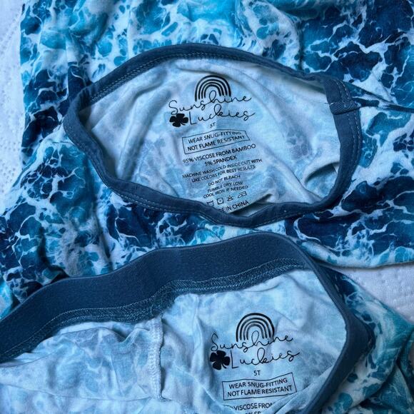 Sunshine Luckies Bamboo PJ Set Size 5T - Picture 6 of 6